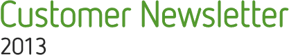 Customer Newsletter 2013