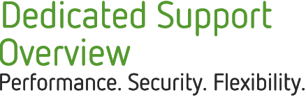 Dedicated Support Overview. Performance. Security. Flexibility.